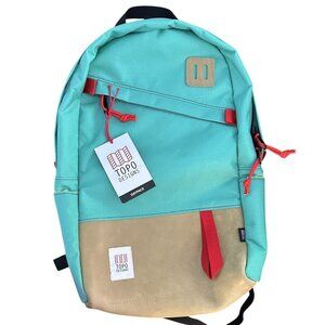 Topo Designs x Madewell Daypack Backpack Turquoise Leather Limited Edition L1089